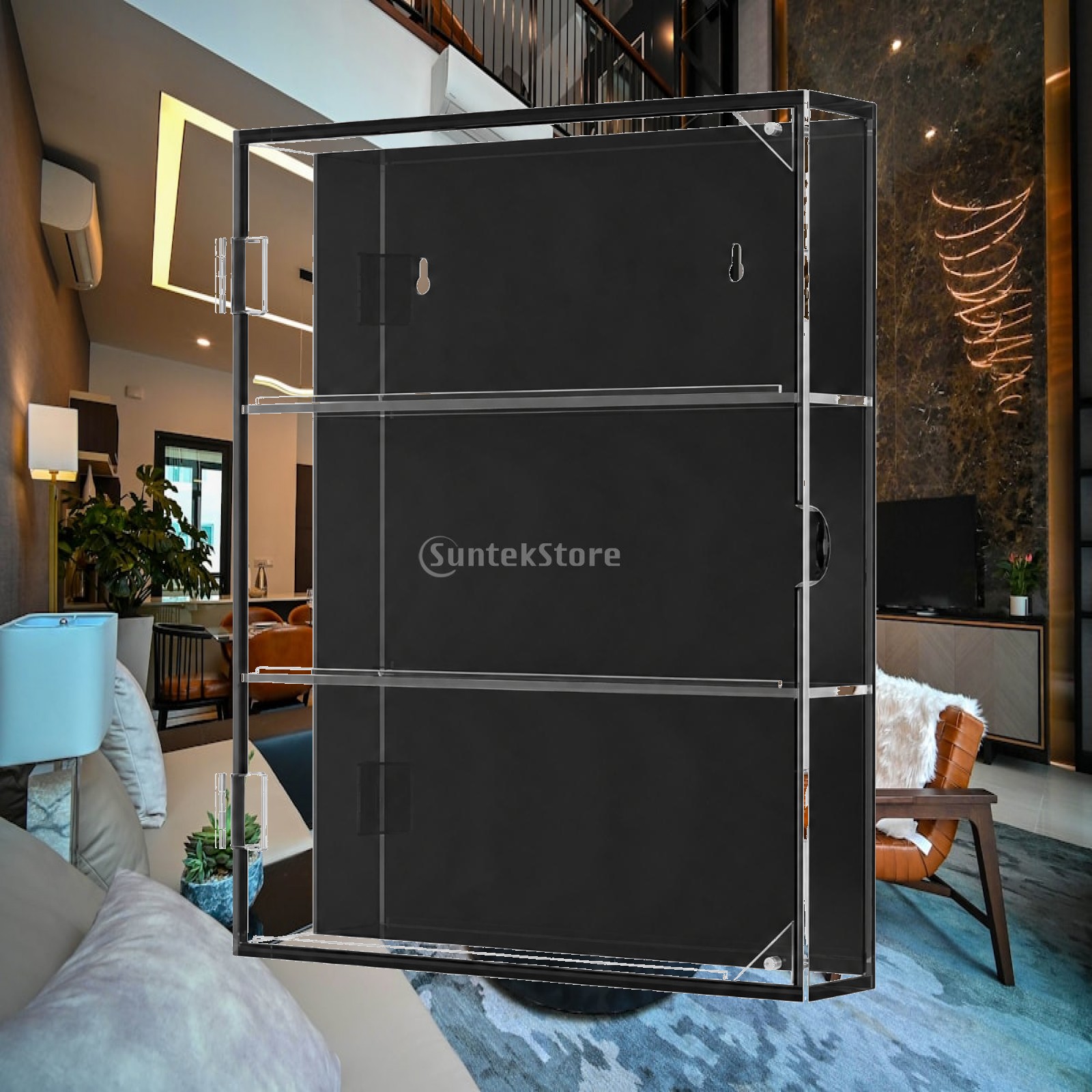 Display Case Acrylic - Wandmontage-acryl displaykast voor verzamelkaarten, met deur,