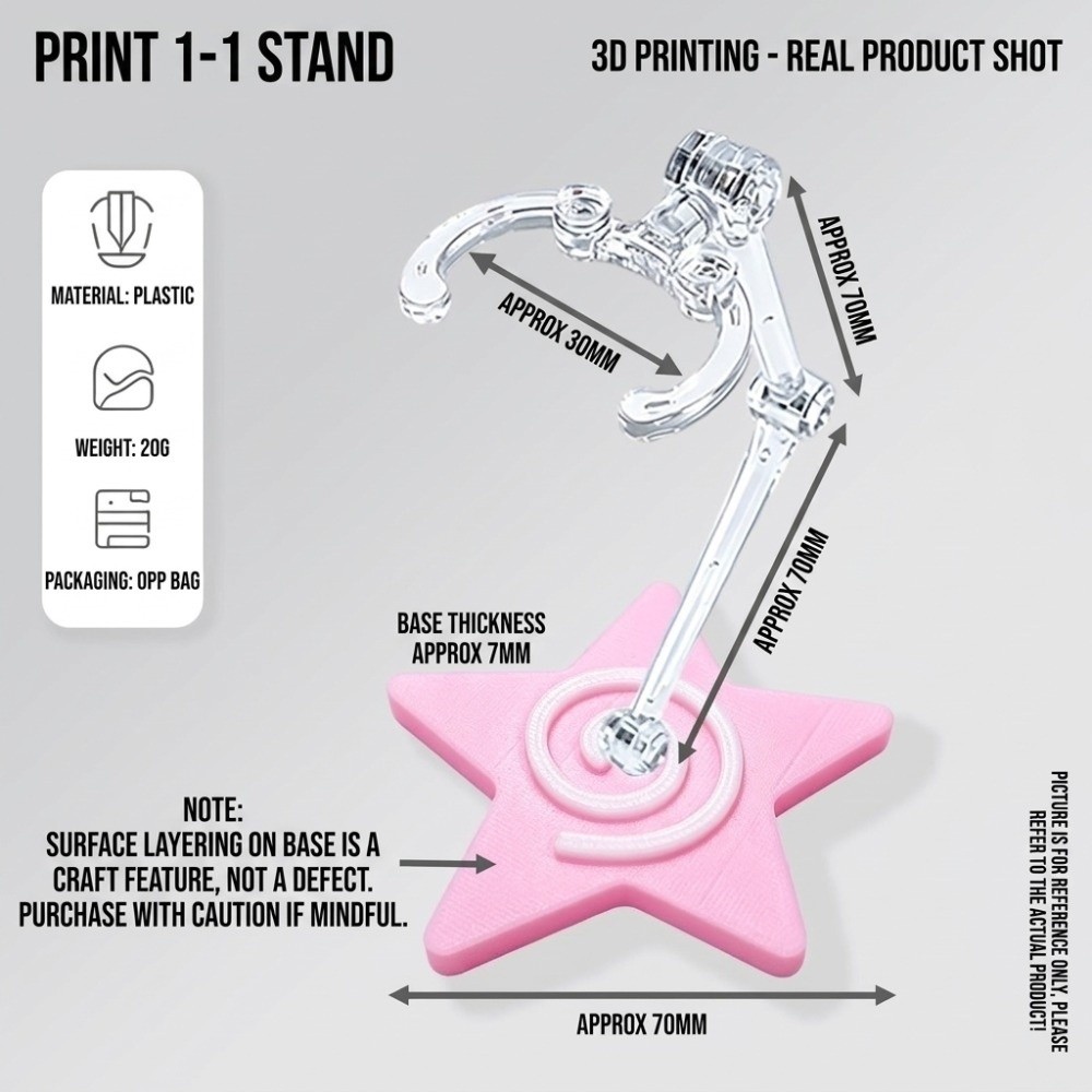 3D-geprinte sterstandaard voor - Action Figure Stand recensie en prijs